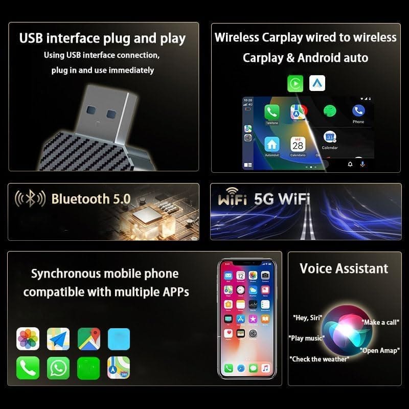 CarPlay უკაბელო ადაპტერი (სტანდარტული ვერსია)