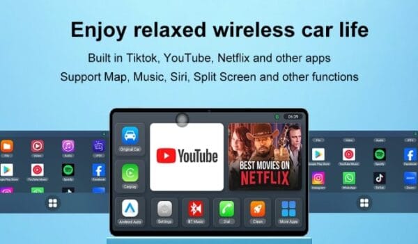 CarPlay ადაპტერი (Youtube+Netflix ვერსია)